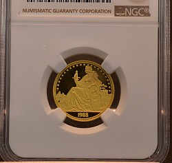 1988年　嘆きのライオン金貨