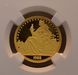 1988年　嘆きのライオン金貨