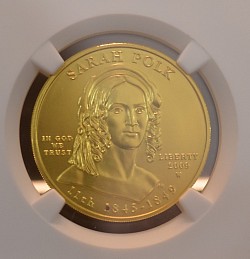 2009年 First Spouse サラ・ポーク金貨 MS70