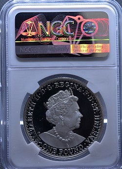 最高鑑定PF70 2022年 セントヘレナ ゴシック・クラウン 1オンス プルーフ銀貨 NGC PF70 ULTRA CAMEO